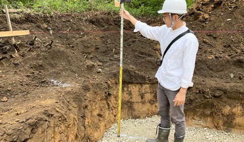 根伐り床確認 ―基礎工事着手―