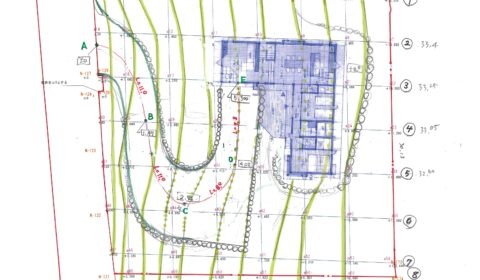プレゼンテーション１　—急傾斜地の外構デザイン―