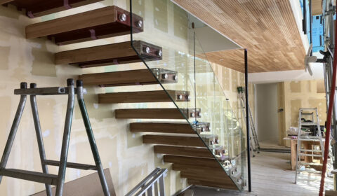 ガラス手摺工事